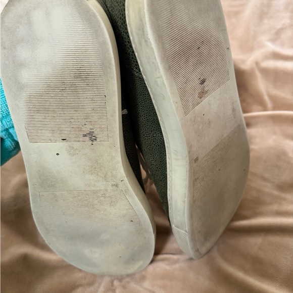 Noah NYC Soft Leather Green Snakeskin Sneakers with Cream Laces 42 US M9 W11.5 - Picture 5 of 5